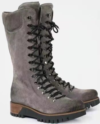 New Autumn And Winter Women's Shoes Plus Size Lace Up Mid Boots