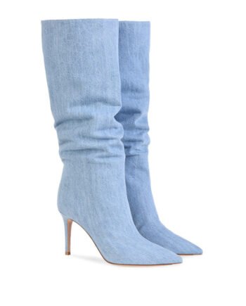 Women's Fashion Denim Knee-high Boots