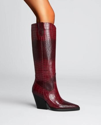 Retro Pointed Stone Pattern Thick Heel Simple Pointed High Heel Shoes