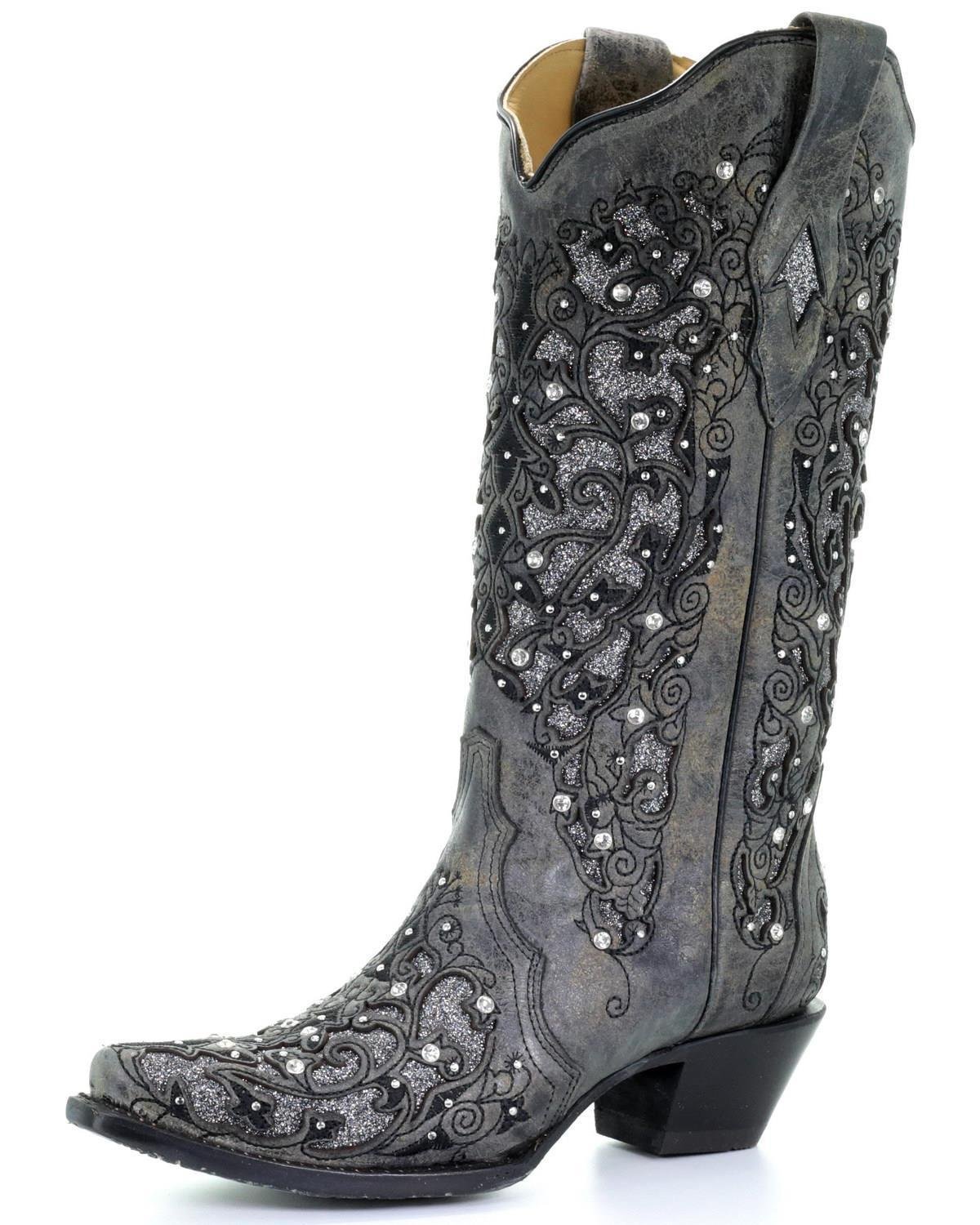 New Rhinestone Ornament High Leg Boot