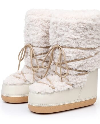Women's Space Boots Lamb Fur Snow Boots